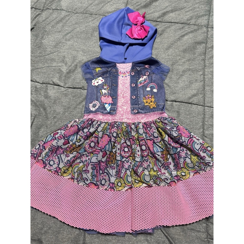 Girls JoJo Siwa‎ Cosplay Hooded Dress  Size 6-6x